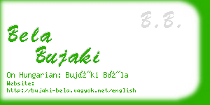 bela bujaki business card